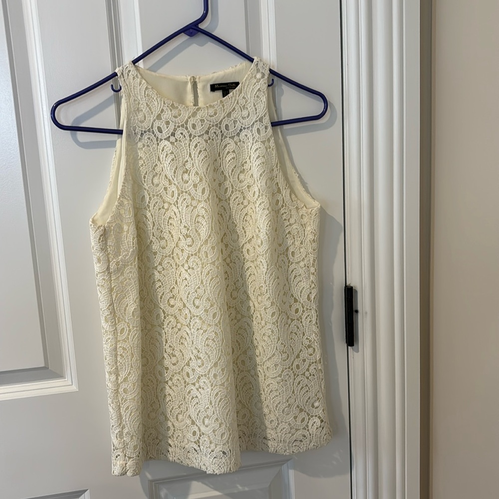Massimo Dutti sleeveless top white size 4